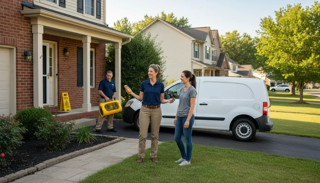 Residential water damage restoration in Erwinville, LA